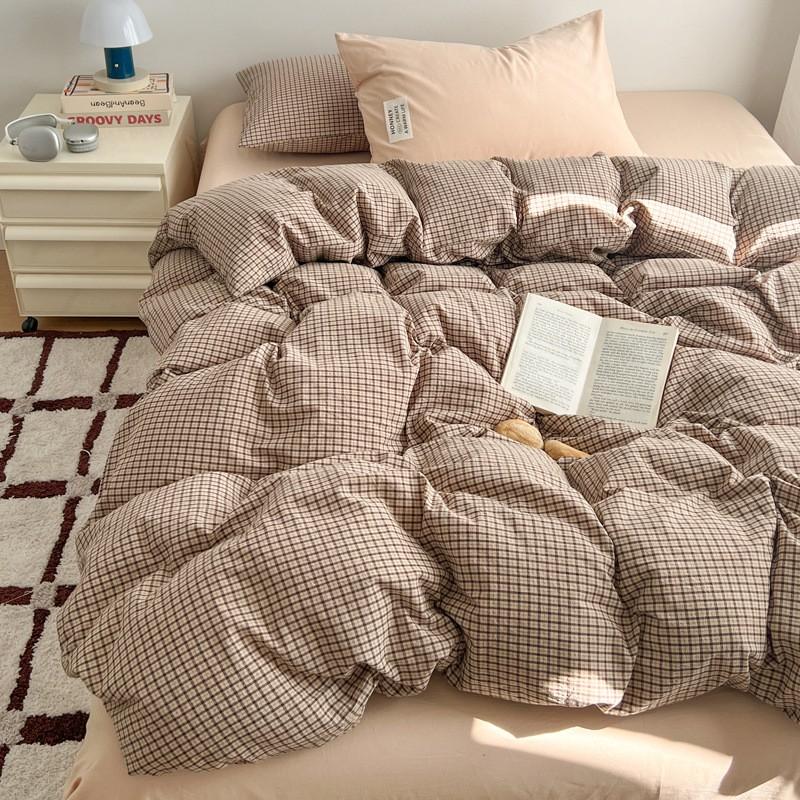100% Cotton Bedding Set Ins Style Geometric Soft Breathable All Season Use