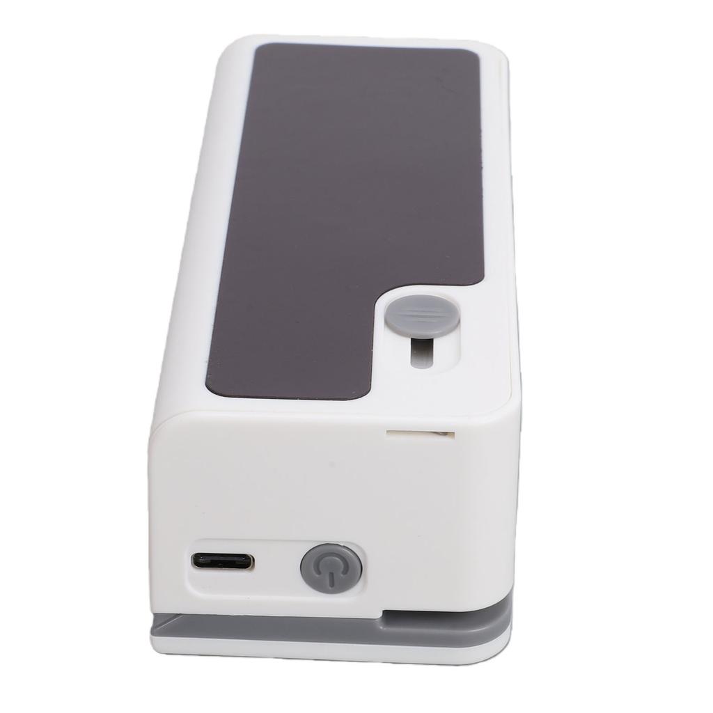Mini Bag Sealer 1800mAh Rechargeable 8 Adjustable Temperature LED Display Portable Bag Sealer for Snack Food White