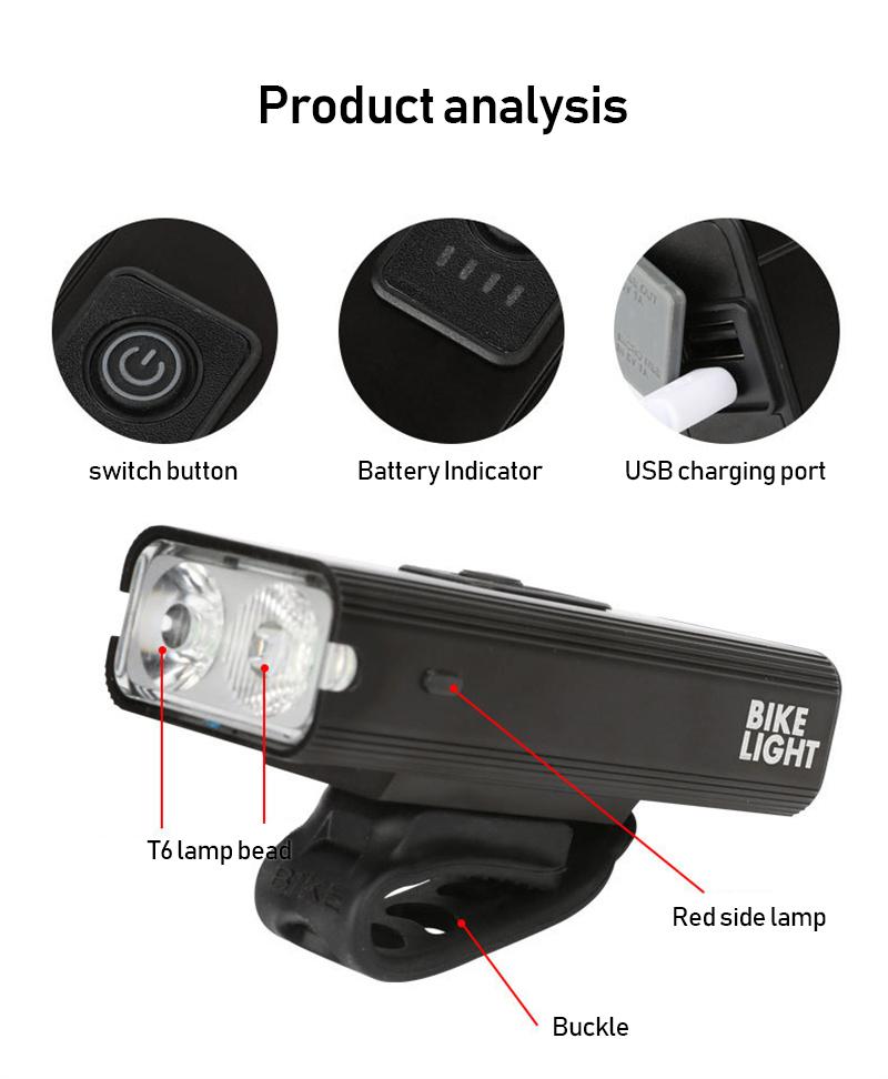 1500Lumen LED Light Front Rechargeable Powerful Bike Lamp MTB Headlight Cycling Flashlight Bike Light Lanterna Bicicleta
