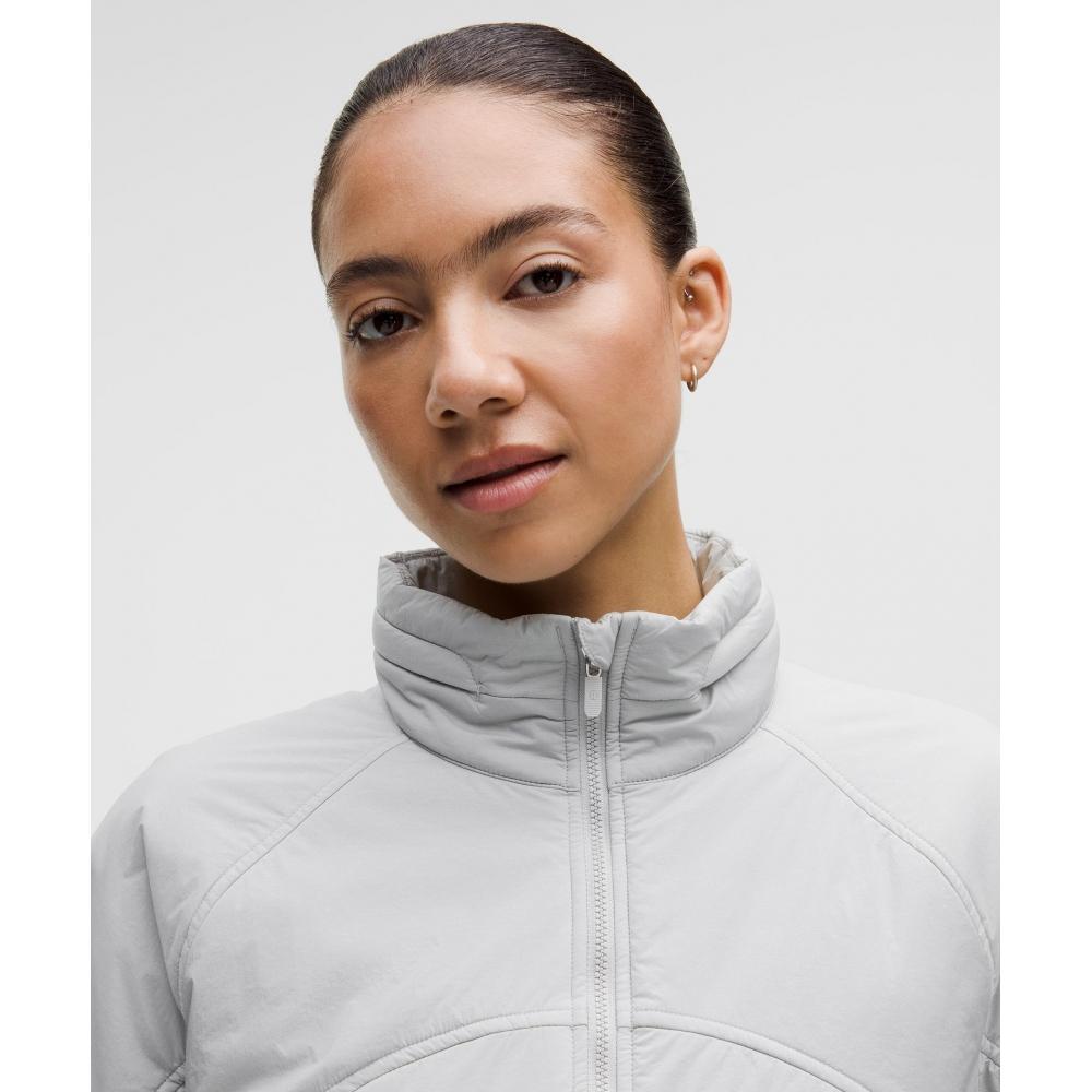 Lululemon Insulated Back Vent Running Jacket Silver Drop