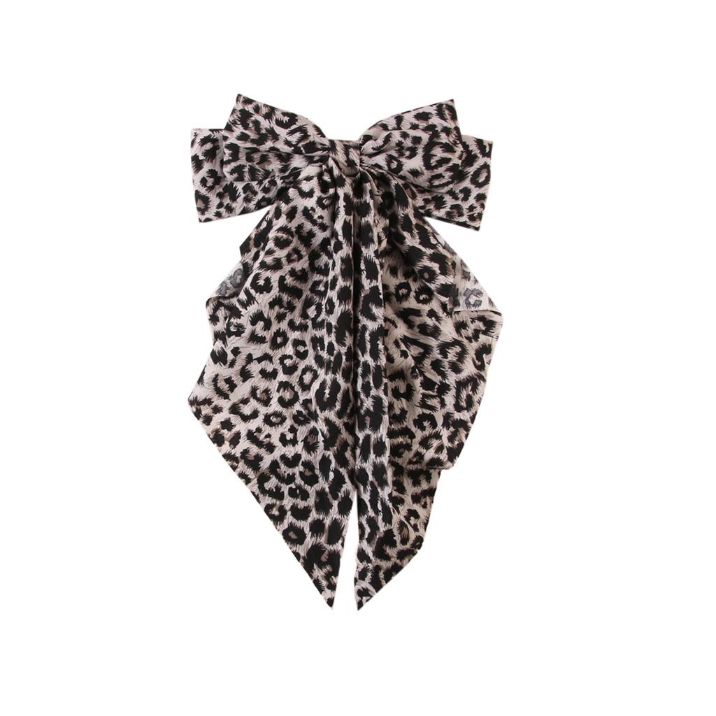 1/3PCS Printed Leopard Print Bow Hair Clip, High-end and Niche Retro Spring Clip, Women's Hair Accessory