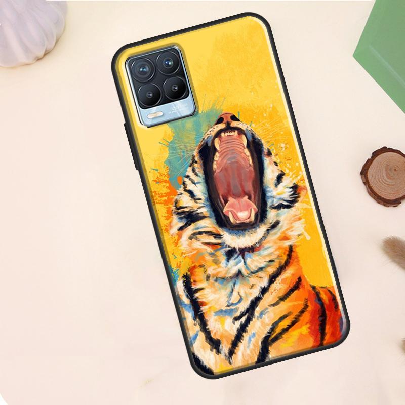 Dierlijke Tijger Kunst Hoesje Voor Realme C55 C53 C33 C63 C61 C51 C65 C67 C71 C75 11 12 13 14 15 Pro Plus GT6 GT7 Pro