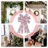 Wreath Bow Double Layer Tree Ornament Christmas Decorative Bows For Farmhouse Bedroom Dormitory Hallway Wedding Outdoor Yard