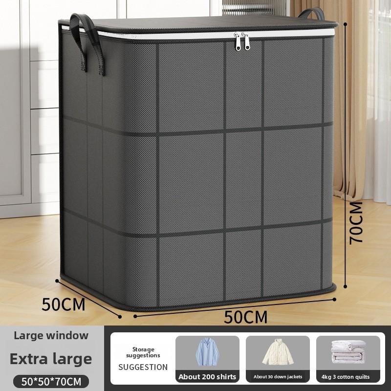 Home Essentials Storage Bag With Large Window Grid For Bedroom Organization