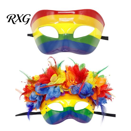 Splendida Maschera Costume di Carnevale Maschera di Mardi Gras per Uomini Donne, Colorata Arcobaleno Mascherata Festosa Copricapo Veneziana Festa di Ballo, Carnevale, Halloween