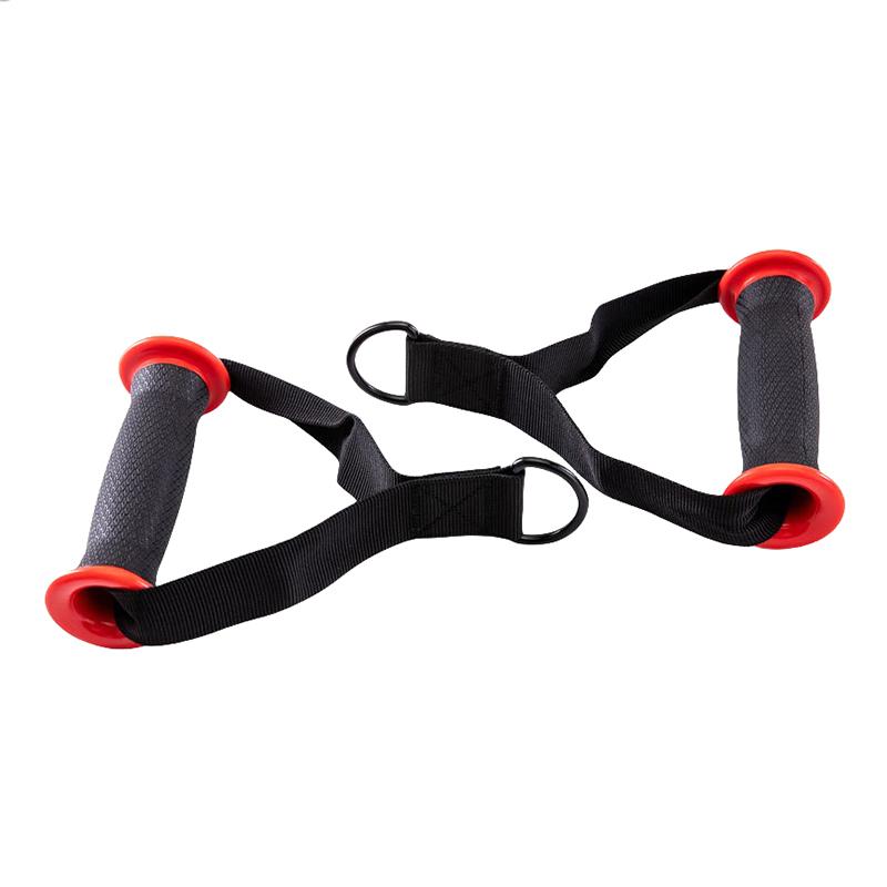 Fitness Resistance Bands Handles Gym Anti-Slip Grip Strong Nylon Webbing Grip Puller Handle Heavy Duty Cable Machine Workout
