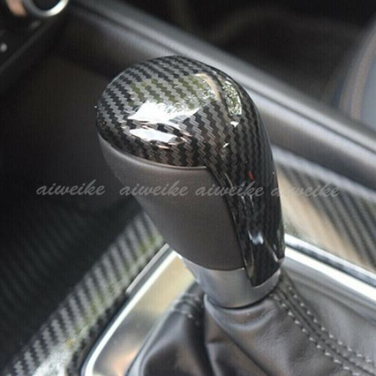 Carbon Fiber Style Inner Gear Shift Knob Cover Trim Fit For Mazda CX-5 2017-2024