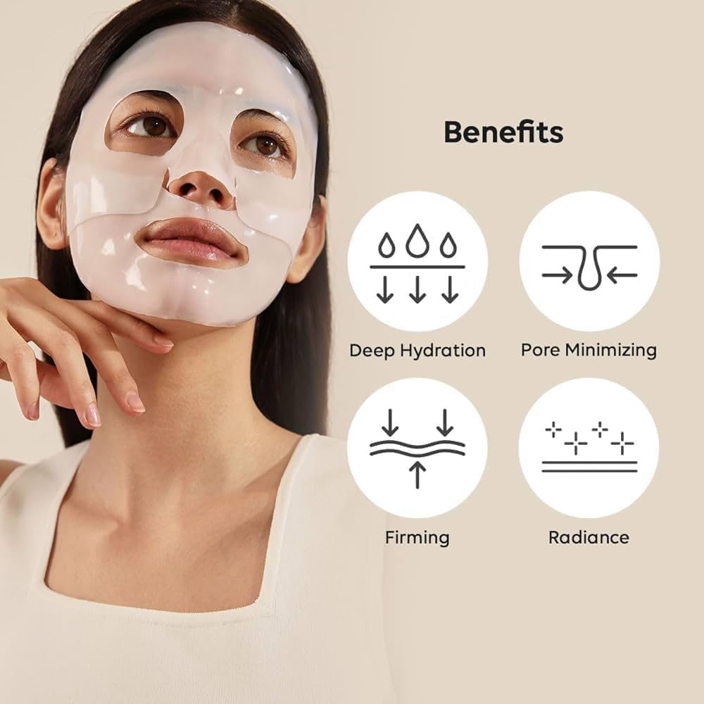 HITWA® Bio-Collagen Overnight Face Mask for Deep Hydration, Pigmentation, Anti-Aging & Pore Minimizing, Elasticity Pore Perfecting & Hydrating, Pa