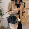 Niche Simple Style Fashionable Bag for Women New Pleated Versatile Bucket Bag Simple Casual Fashionable Shoulder Bag