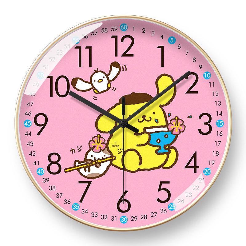 

Cartoon Pudding Dog Silent Radio-Controlled Wall Clock for Girls Bedrooms - Princess Room Early Education Timepiece 8 inch