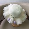 1/2Pcs Summer Sun Hat Princess Beach Sun Hat Big Brim Tulip Fisherman Hat For Girls  Sweet Crossbody Bag Gifts