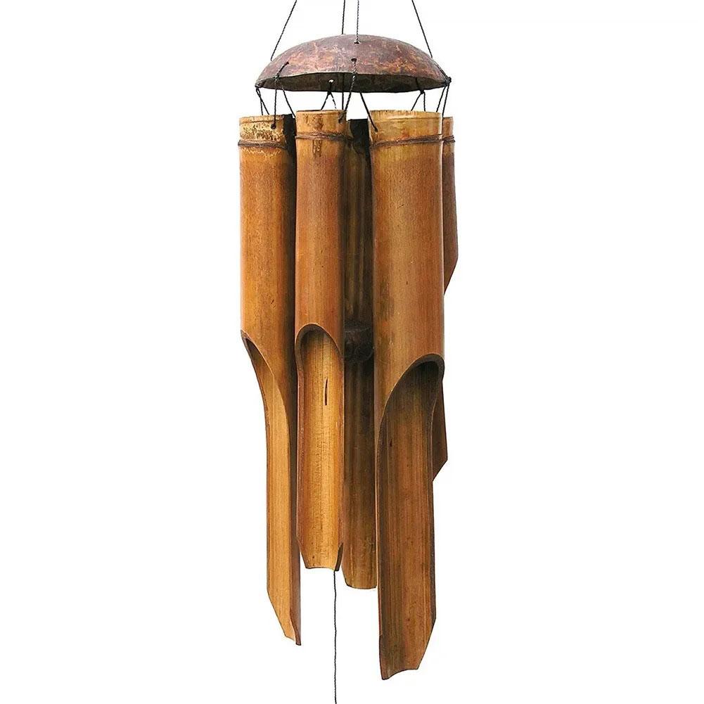 Handmade Coconut Shell Wind Chimes Decorative Chimes for Gardens and Patios Soothing Sounds for a Peaceful Atmosphere