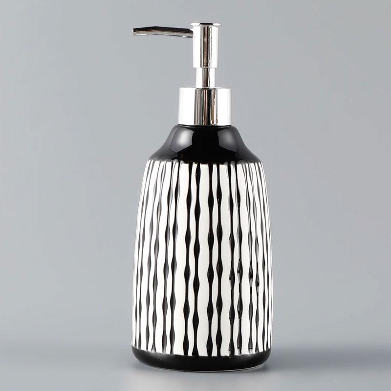 550ml Dispenser Ceramic Lotion Press Bottle Hotel Home Stay Shampoo Bath Gel Separate Bottles Dispenser Soap Bathroom