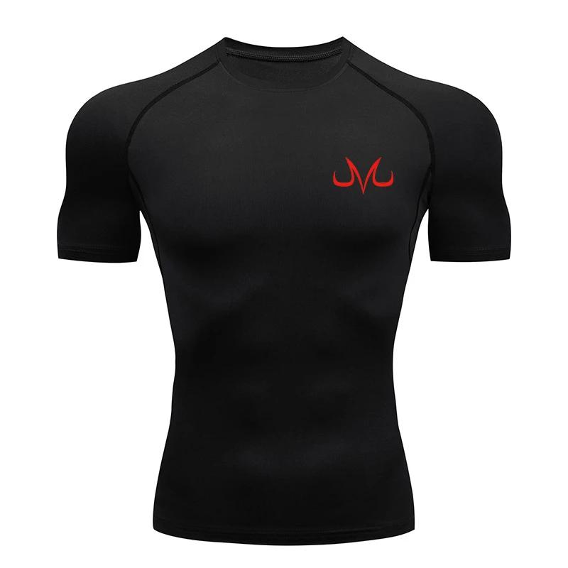 

Men s Bat Pattern Compression Shirt Gym Short Sleeved T-shirt Training Running Summer Quick Drying Sports T-shirt S