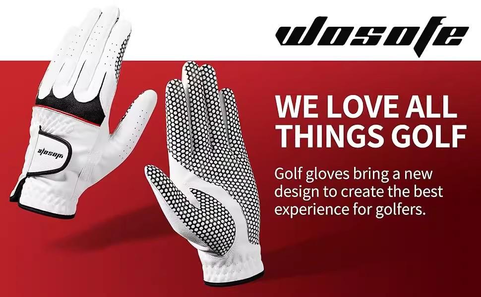 Premium Pu Leather Soft Left Hand Golf Glove Nano Non-slip Wear Resistant Shock-absorbing Breathable Sports Wear Accessories
