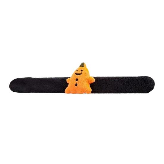 Yousheng Halloween Wristband Cartoon Ghost Decor Soft Plush Bracelet Circle Children Halloween Party Slap Bracelet Unisex Snap Ring