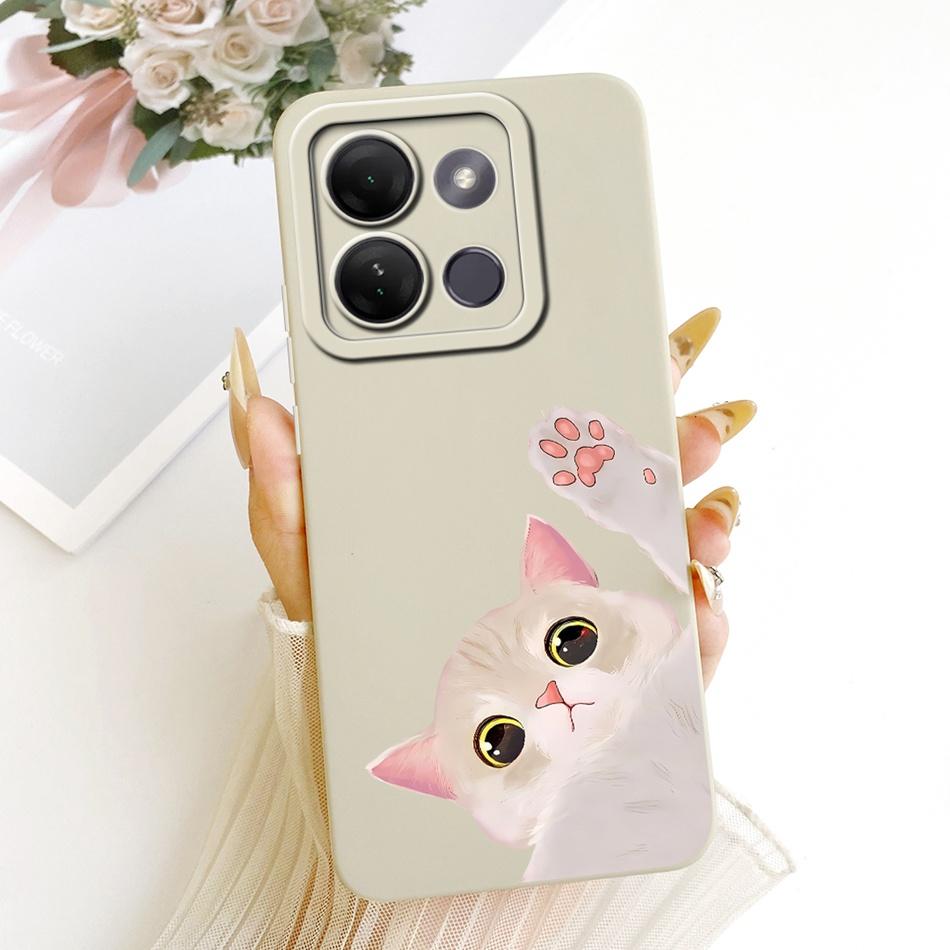 For Infinix Smart 7 HD / Smart7 Plus Cute Cat Flower Cartoon Phone Case For Infinix Smart 7HD 7Plus Soft Silicone Covers Bumpers