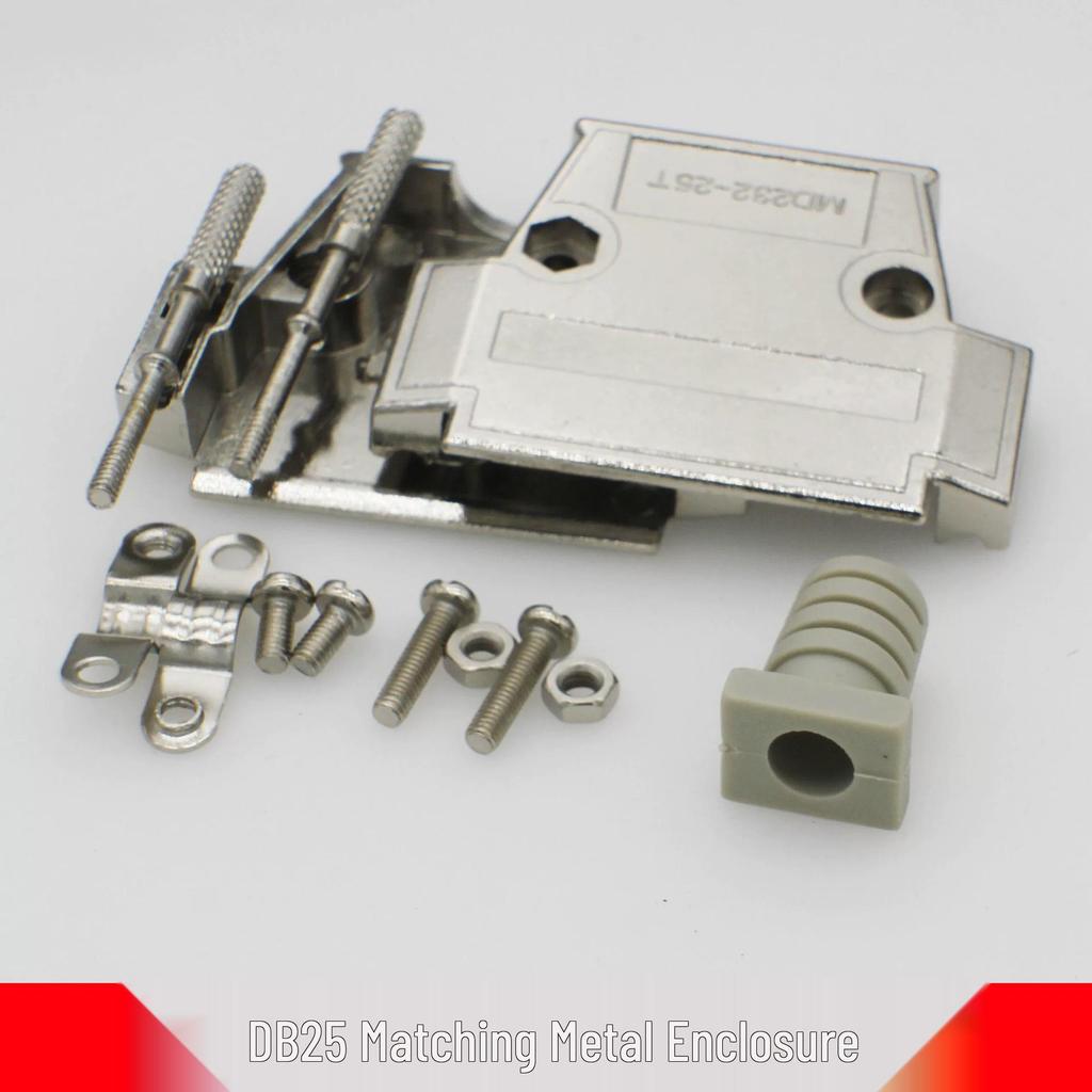 DB25 Serial Port Connector with Double Row, Solid Gold-Plated Pins