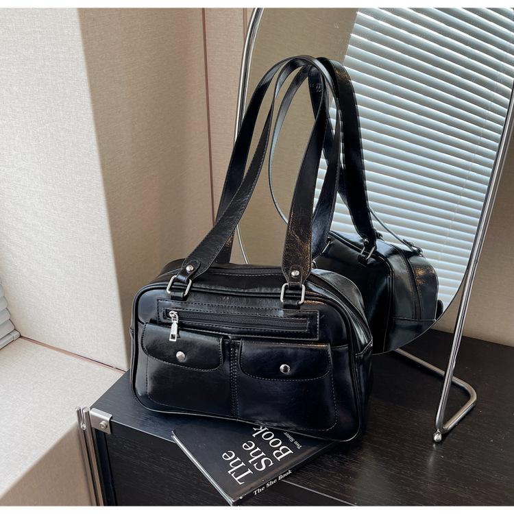 Retro tote bag versatile 2025 summer new niche underarm bag trendy fashion large capacity bag