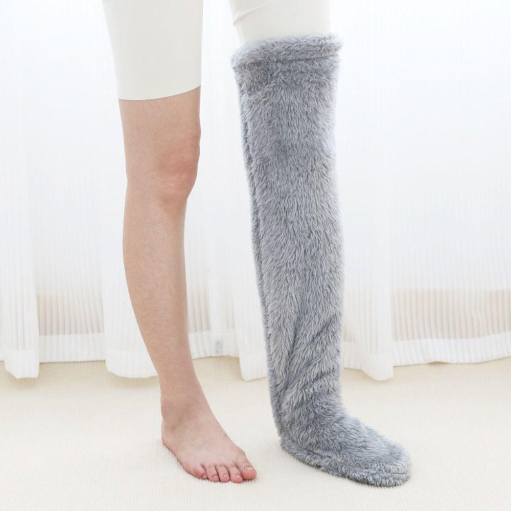Loose Floor Socks Coral Fleece Long Socks Portable Leg Warmer
