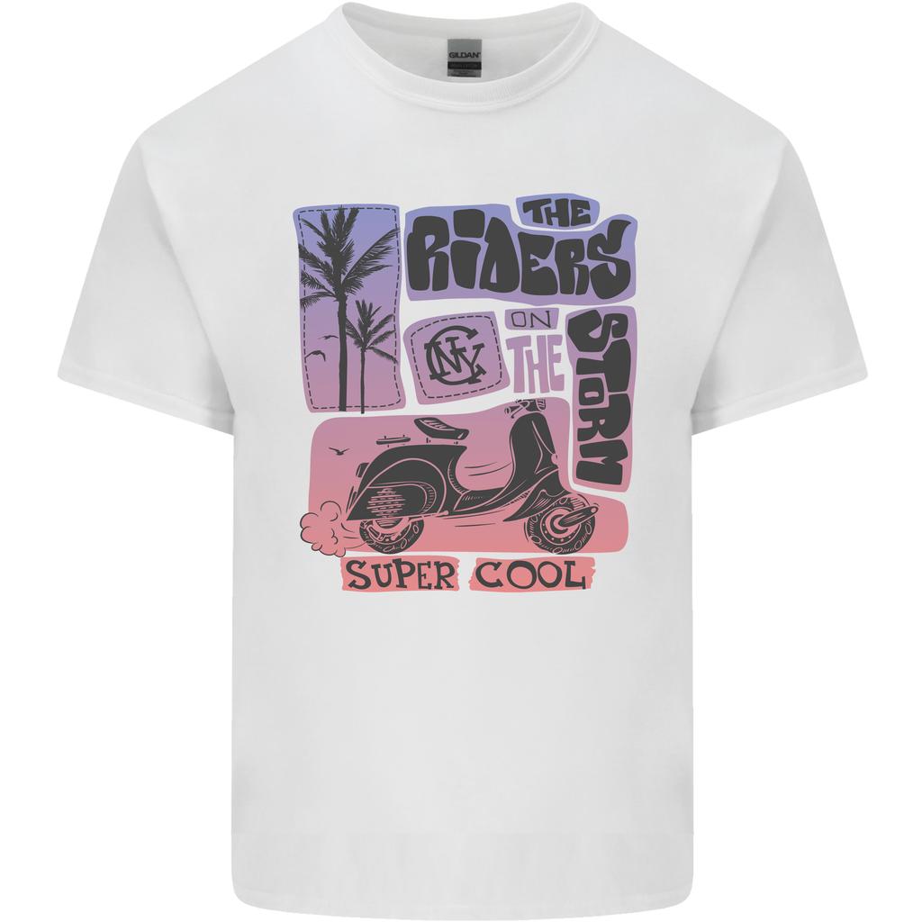 Scooter the Riders on the Storm Motorbike Unisexs Light Cotton TShirt