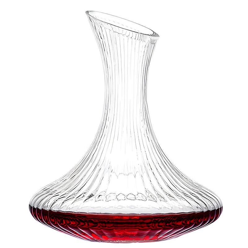 Striped Glass Wine Decanter