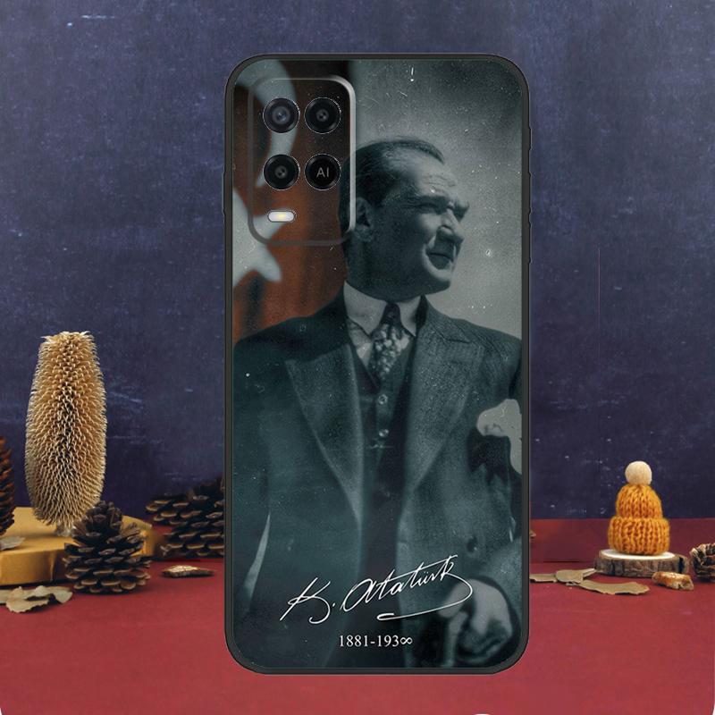 Turkey Mustafa Kemal Ataturk For OPPO A58 A78 A98 A15 A16 A17 A76 A96 A77 A52 A72 A5 A9 A79 A94 A74 A57S A53S A54S Case