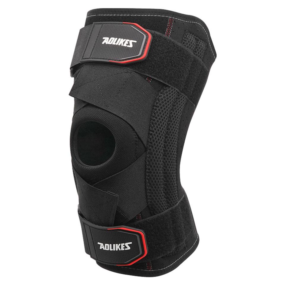 

Durable And Safe Aolikes 1Pcs Knee Brace Knee Support Non Slip Shock Absorption Compression Knee Sleeve Knee Wrap For Running Basketball Working S