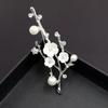 Elegant Crystal Shell Plum Blossom Brooch Pin for Women