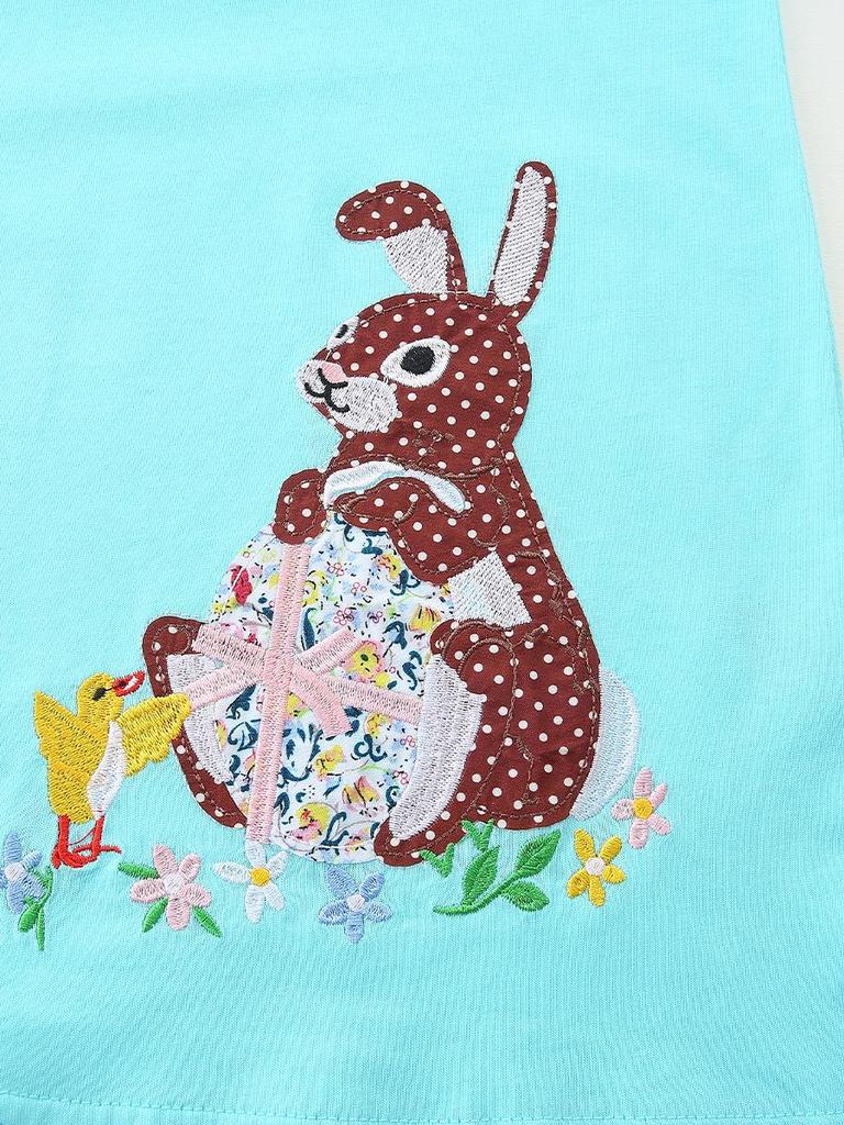 In Stock: AostaBetty Girls' Autumn Cartoon Embroidery Long Sleeve Round Neck Princess Dress