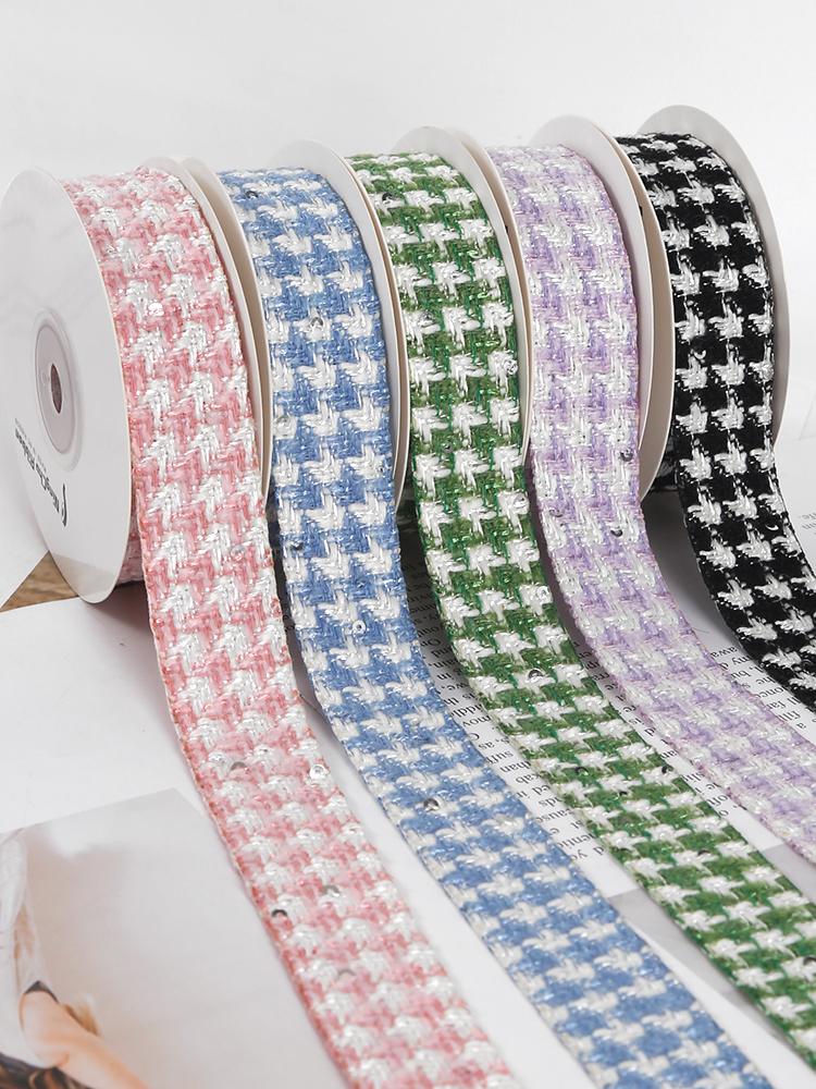 Silk Lattice Fabric Ribbon for DIY Gift Packaging & Hair Accessories