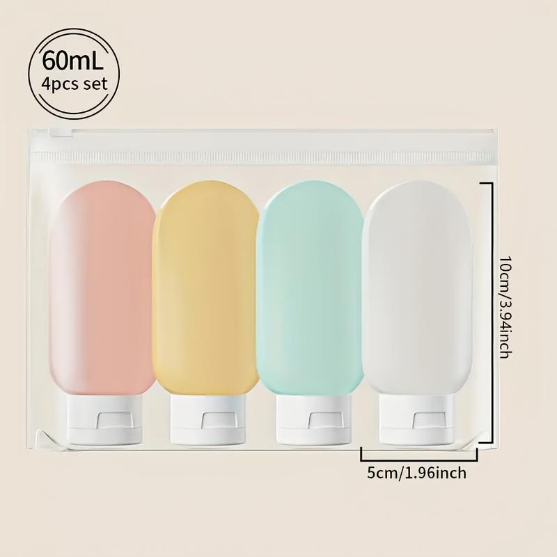 60ml Squeeze Plastik Reiseflaschen Set für Duschgel, Shampoo und Kosmetik Nordischer Stil