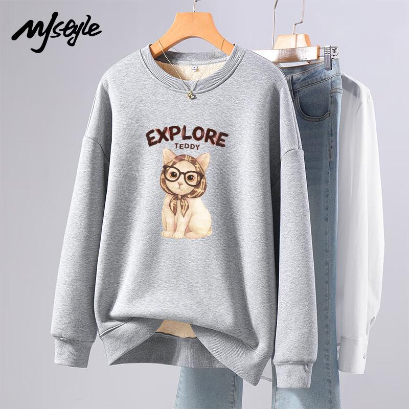 

MJ STYLE Women s Lambswool Pullover Fleece Sweatshirt S