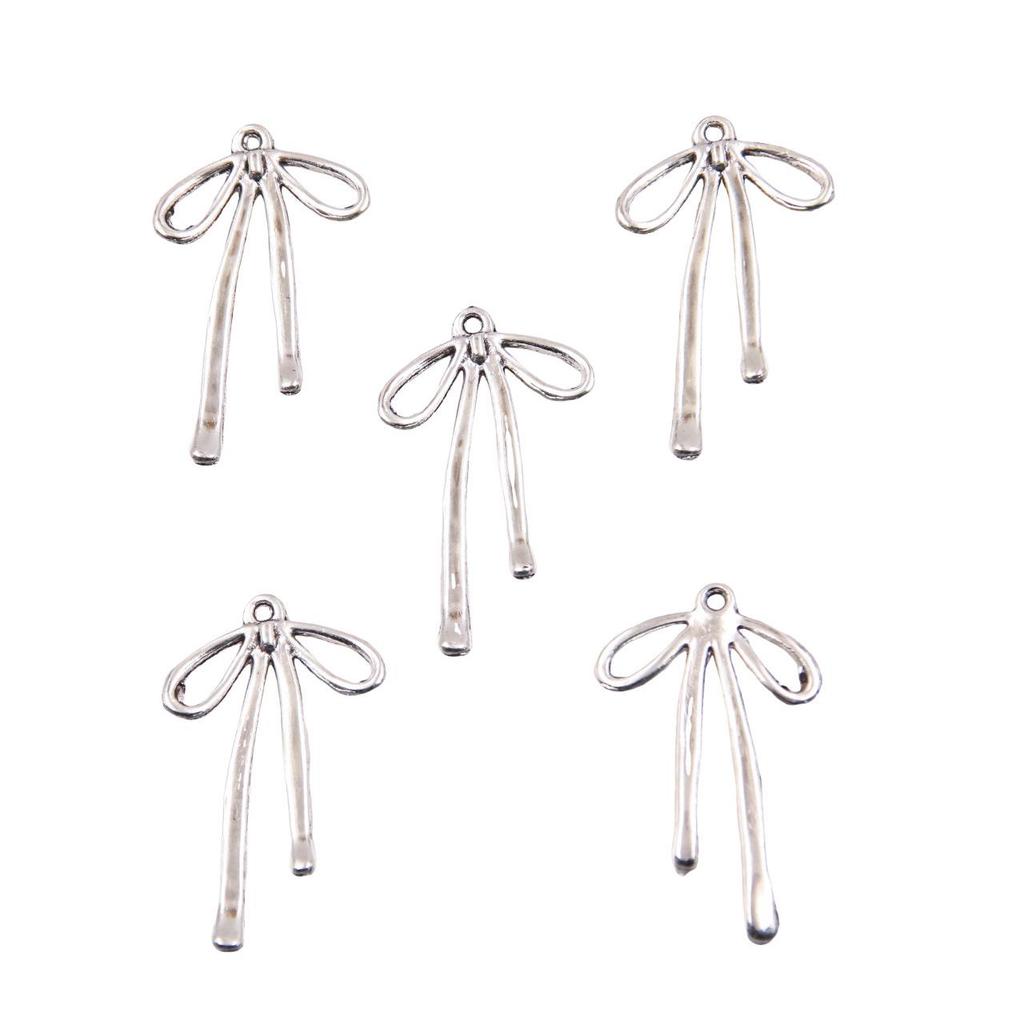 23 Styles Bowknot DIY Alloy Hollow Pendant Charm for Handmade Necklace & Bracelet
