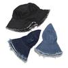 Vintage Denim Fisherman Hat With Wide Brim Sun Protection For Summer Outdoor Wear