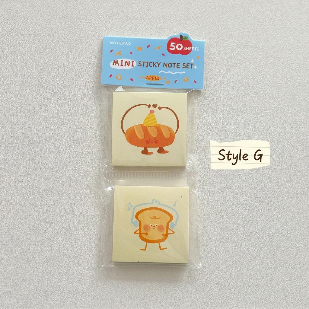 Non-Adhesive Notepad Decorative Food Themed Notepad Japanese Memo Japanese Mini Memo Pad For Office Workers On-The-Go Message