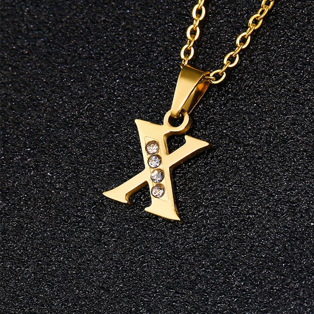 Initial A-Z Letter Name Pendant Female Gold Color Stainless Steel Small Alphabet Necklace For Women Jewelry Birthday Gift 2025