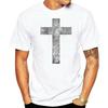Man Teeshirt CHRISTIAN CROSS II TSHIRT Dios Jesus Christianity God Gott Christus Short Sleeve Cotton T Shirt Man Clothing TOP