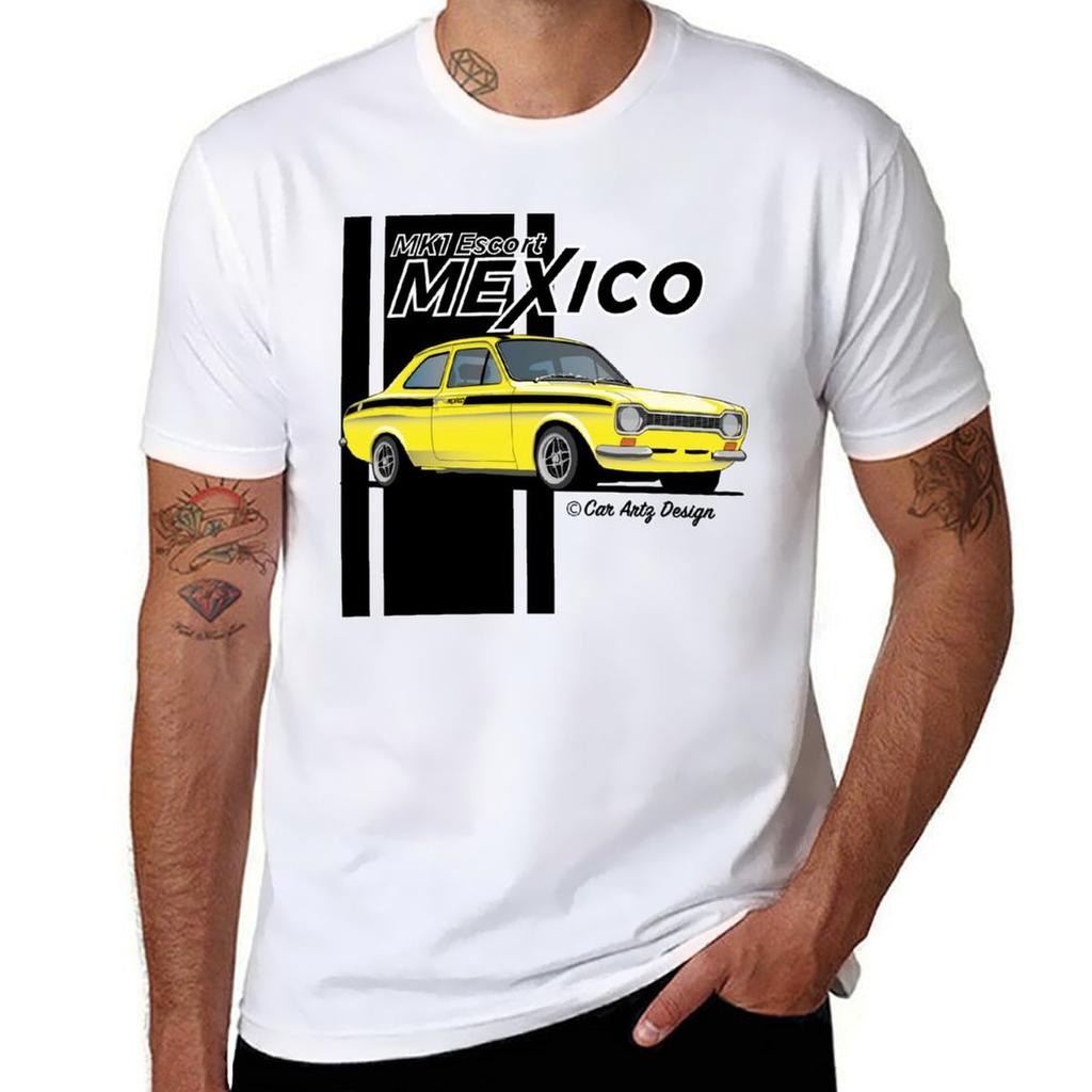 Mk1 Escort Mexico (Yellow Black) Tshirt Plus Size Workout Short Sleeve Top Tshirt