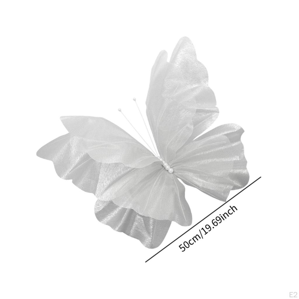 Seidengarn Künstlicher Schmetterling Falsches Netz, Party 50cm Display Mariage Deko Schmetterling, Wand