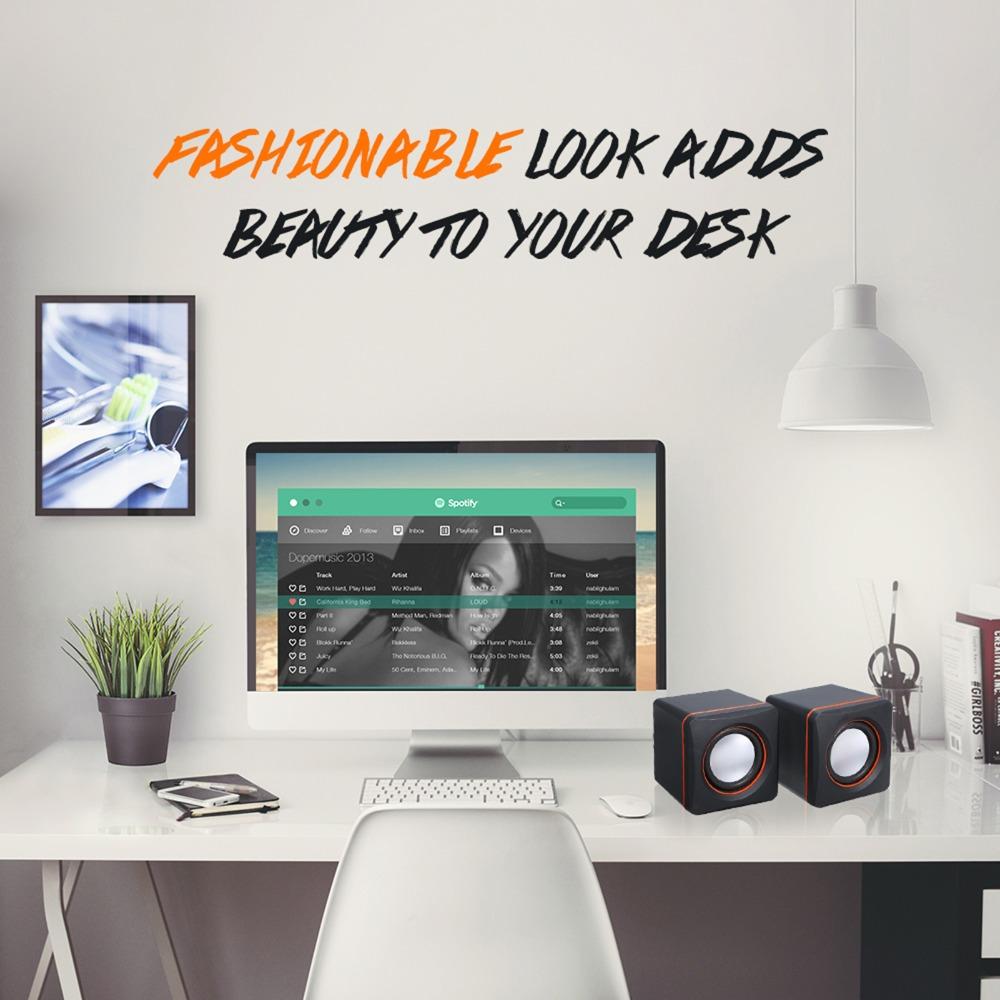 3.5mm Jack Mini Music Speaker Stereo Sound USB Speaker Plug and Play Computer Speaker  Smartphones