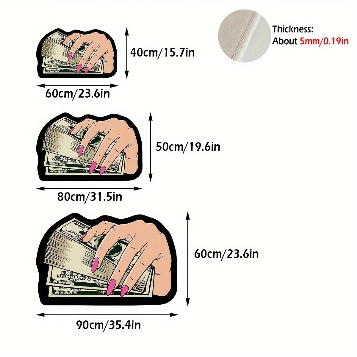 

VIKAMA Creative Hand-Held Dollar Carpet Fortune-Attracting Floor Mat Doormat Carpet For Live Room Rug For Bedroom Home Decoratio 40X60CM (1.3X2FT