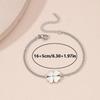 Stainless Steel Trendy Clover Double Hole Bracelet Adjustable Elasticity Stainless Steel Durable Anti Allergy Bracelet