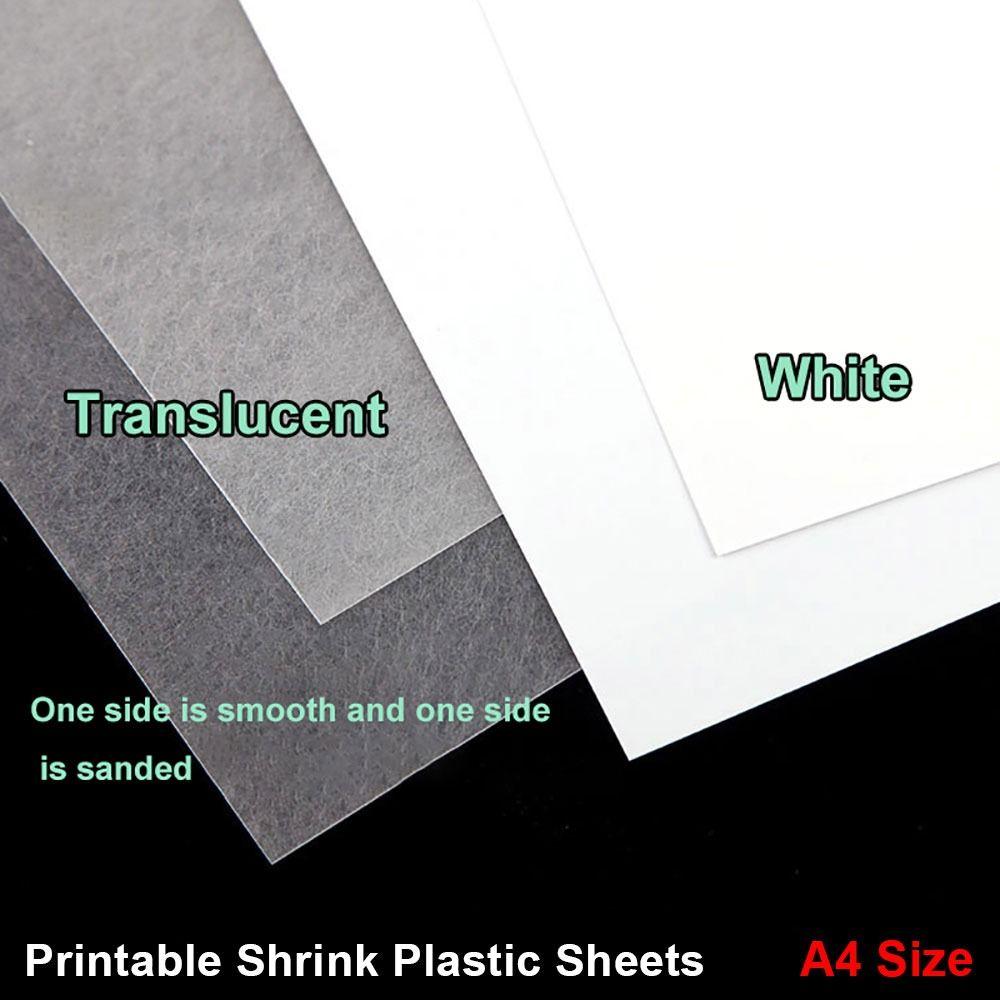 1Pcs New Printable Shrink Plastic Sheets Handmade 29x20cm Shrink Film Translucent White Shrinky Art Papers for Inkjet Printer