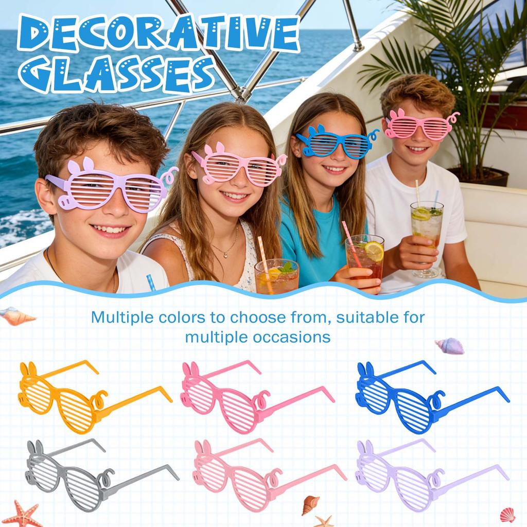 Children's Brightly Colored Sunglasses Plastic Fun Accessories For Parties, Costumes