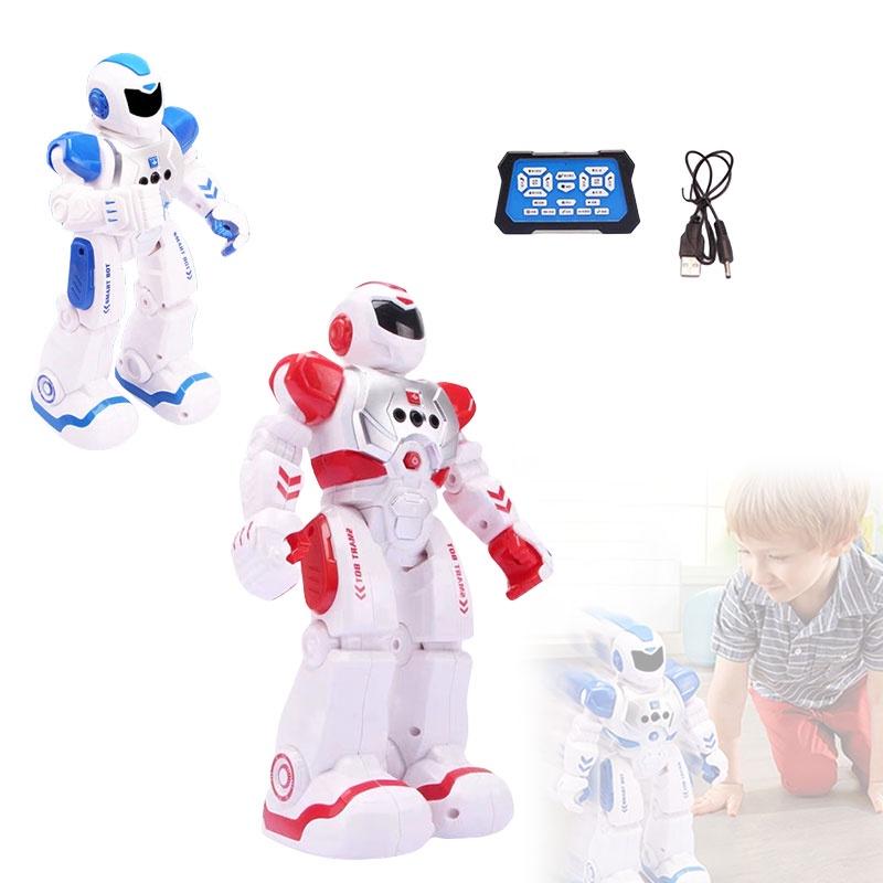 Kids' Intelligent Remote Control New Will Electric Robot Toy Blue/red Educational And Fun Dancing Robot