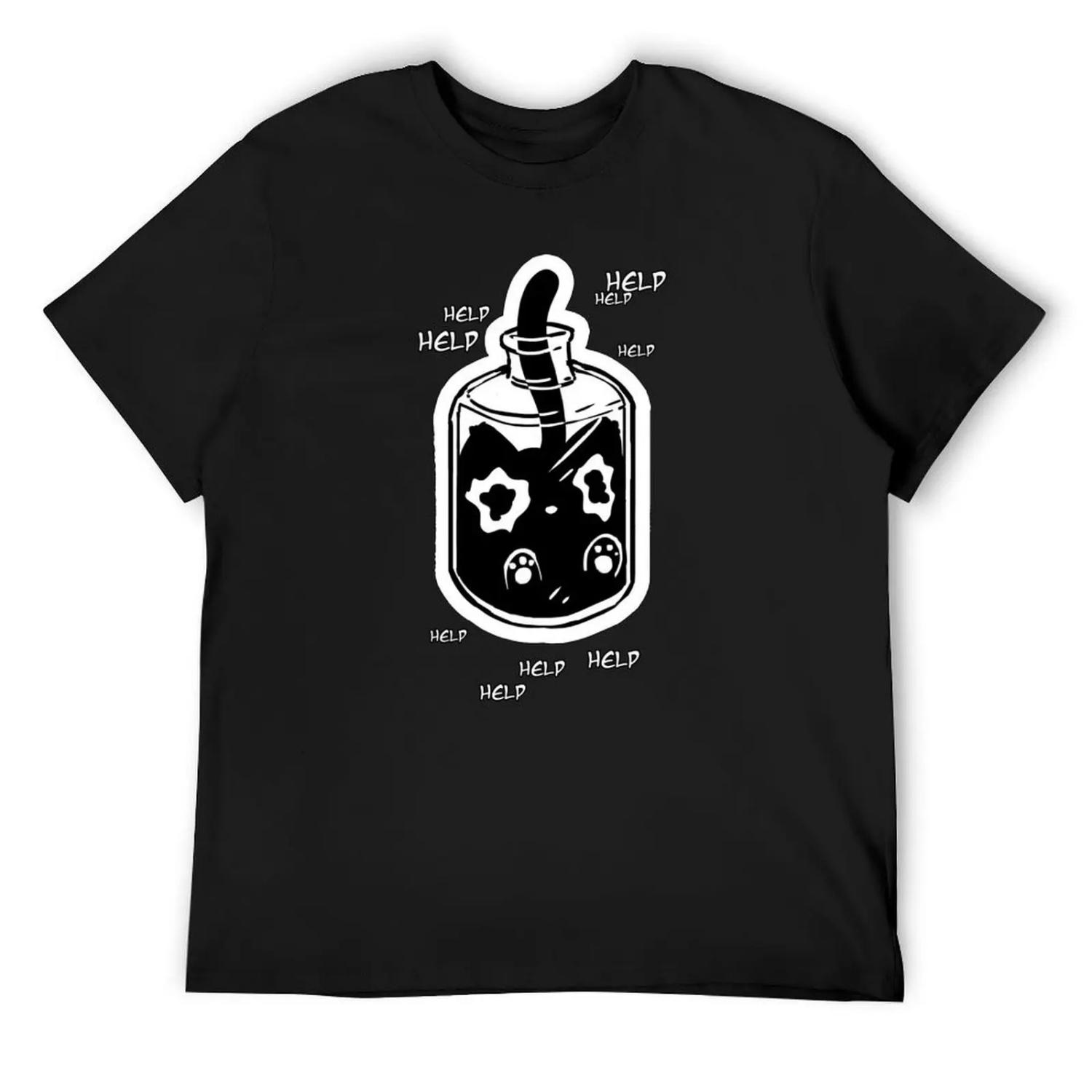 

Bottled cat T-Shirt oversized t shirt vintage tshirts for men XXXXXL чорний