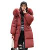Down cotton-padded clothes, women's medium and long bread clothes, large fur collar cotton-padded jackets, new thickened cotton-padded jackets,