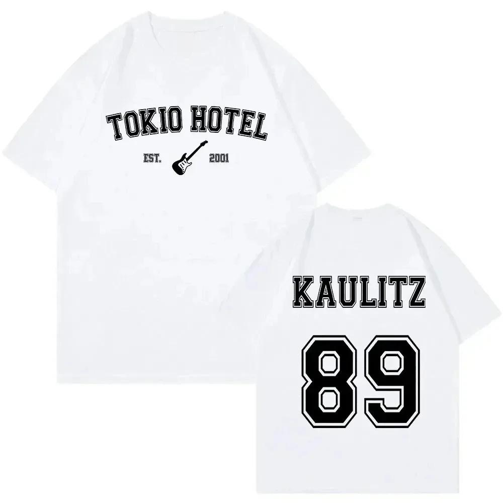 Quality Cotton Rock Band Tokio Hotel Monogram Print T Shirt Summer Street Casual Short Sleeve Tshirt Unisex Women Fashion Tees S
