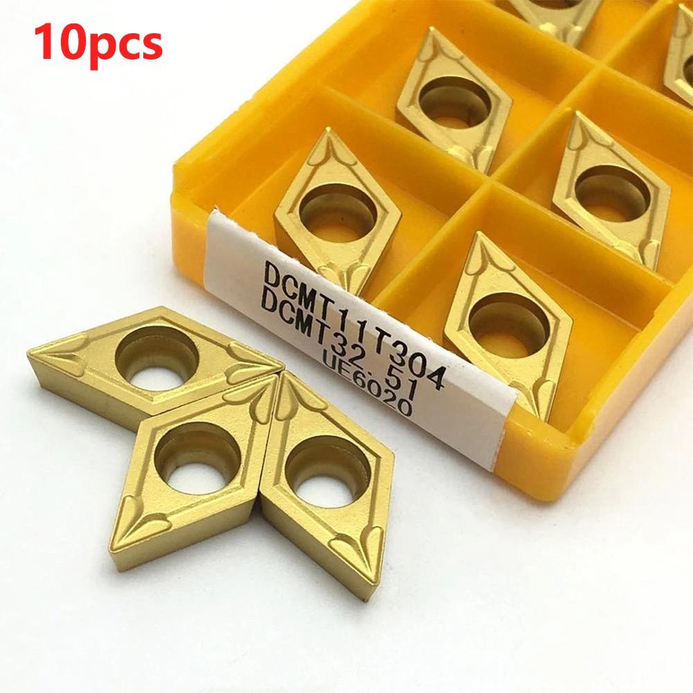 Precise Cutting with 10pcs DCMT11T304 Carbide Inserts for Lathe Milling